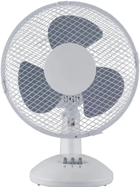 Ventilator Rosberg - R51760B9, 2 viteze, 23 cm, alb/gri