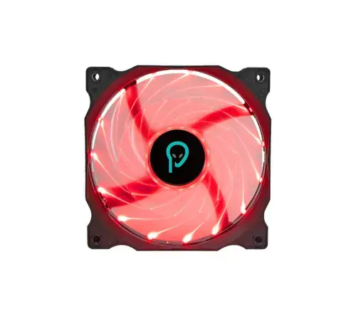 Ventilator Spacer PC 120x120x25 mm SPFC-120-4P-RD, rulment hydraulic, 74 CFM, conector 4-pin, led rosu