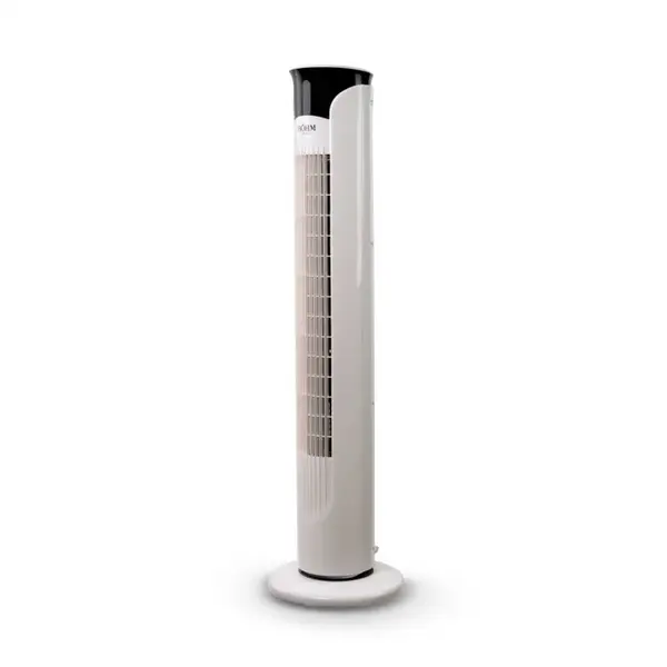 Ventilator turn Bohm 32 , 45W, 3 viteze, Functie de oscilatie 70 , Indicator LED, Telecomanda, Alb