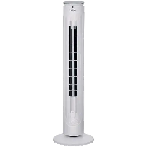Ventilator turn Midea FZ10-21ARBW, 5 viteze, 3 moduri ventilatie, Design Slim, Control Touch, Timer, Telecomanda, Aromaterapie (Alb)