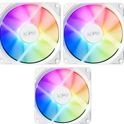 Ventilator XPG Vento R, iluminare aRGB, 1600rpm, 120mm, 3buc (Alb)