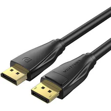 Vention Cablu video Vention, DisplayPort(T) la DisplayPort(T), 1.5m,rezolutie maxima 8K la 60Hz/4K la 120Hz,conectori auriti, cupru/argint, invelis PVC,negru, HCDBG - 6922794762060