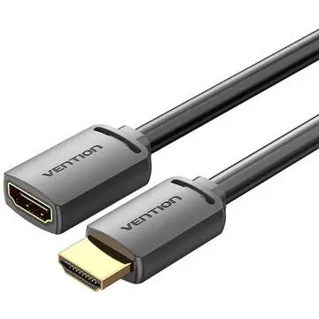 Vention Cablu video Vention, HDMI(T) la HDMI(M), 2m, rezolutie maxima 4K la 60Hz, conectori auriti, cupru, invelis PVC, negru