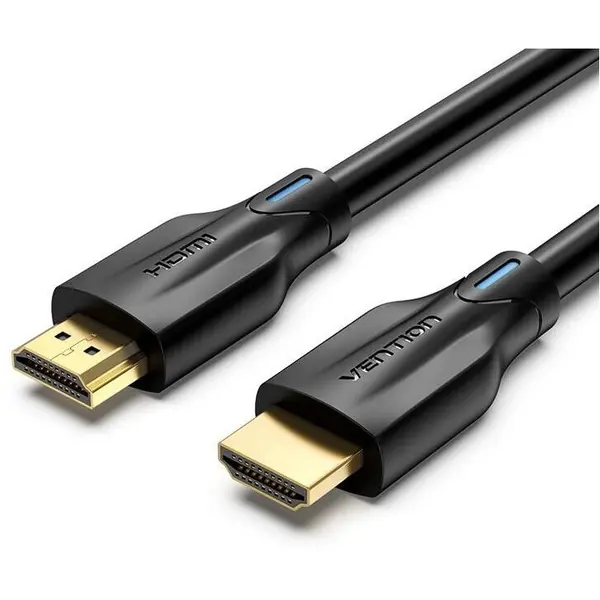 Vention Cablu video Vention, HDMI(T) la HDMI(T), 1.5m, rezolutie maxima 8K la 60Hz/4K la 120Hz, conectori auriti, cupru/argint, invelis PVC, Negru,