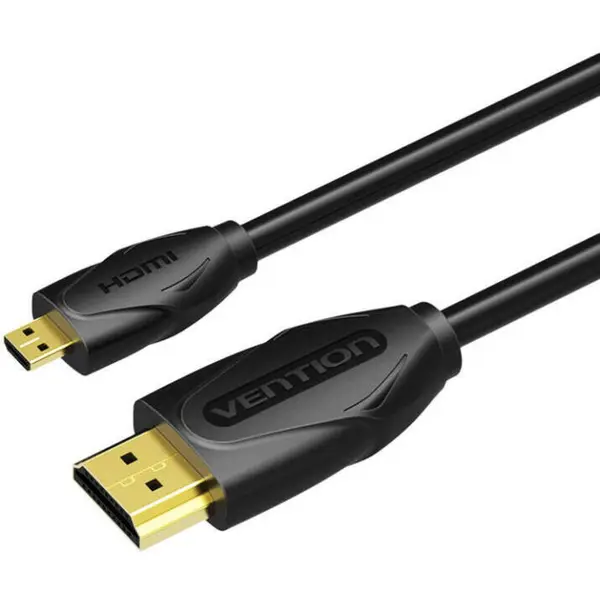 Vention CABLU video Vention, HDMI(T) la microHDMI (T), 1m, rezolutie 4K la 60Hz, PVC, negru, VAA-D03-B100 - 6922794721159