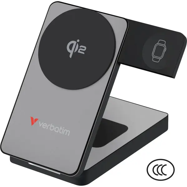 Verbatim Acumulator extern Verbatim Charge ‘n’ Go, 10.000mAh, compatibil MagSafe, USB-C fast charging, 30 W, Gri