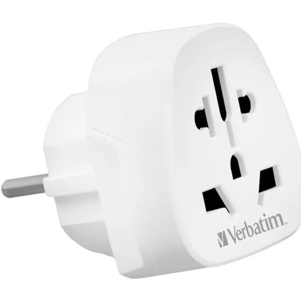 Verbatim Adaptor calatorie Verbatim 49549 World to Europe WTEU-02, Alb