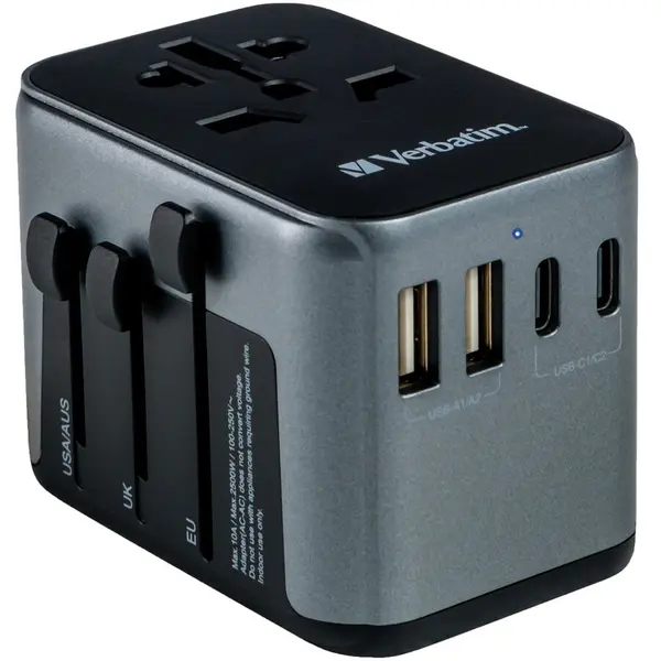 Verbatim Adaptor universal Verbatim UTA-03, 6-in-1, 1xUSB-C, PD 30W, QC 3.0, 2xSB-C, 2xUSB-A