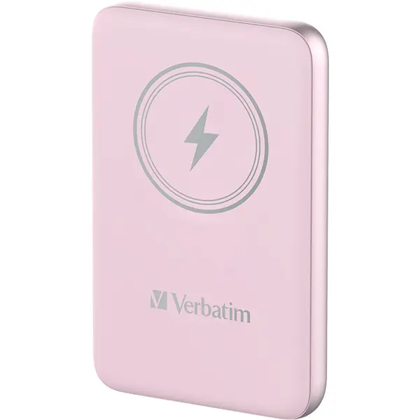 Verbatim Baterie externa Power Bank Verbatim 10.000mAh Charge'n'Go PinkMagnetic Wireless