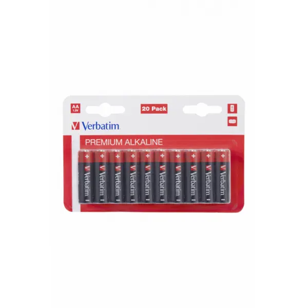 Verbatim Baterii Verbatim, Alkaline, AA, 20 buc, 49877