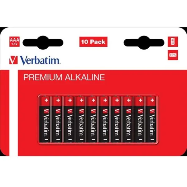 Verbatim Baterii Verbatim, Alkaline, AAA, 10 buc, 49874