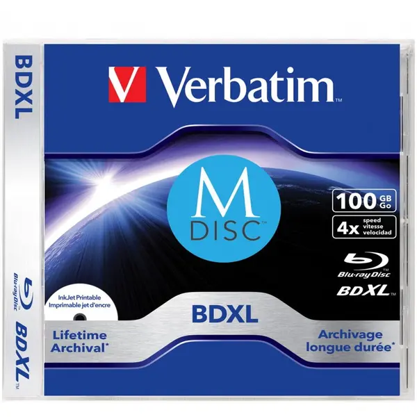 Verbatim Blanc M-DISC BD-R Verbatim, 100GB, 4X, 1 buc, 43833