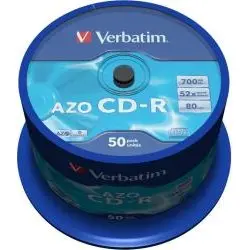 Verbatim CD-R 700MB 80 min 52X Verbatim 50 buc set AZO Crystal