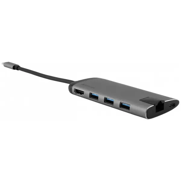 Verbatim Hub Multiport Verbatim USB-C, 4K HDMI, USB 3.0, Card reader, Argintiu