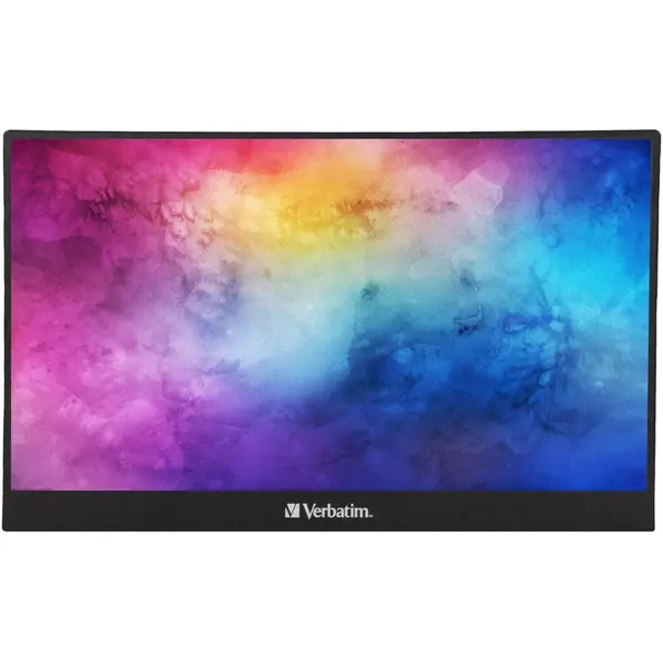 Verbatim Monitor Portabil LED IPS Verbatim, 14'', Full HD, 6ms, HDR, FreeSync, 2x USB-C, HDMI, USB, PM-14