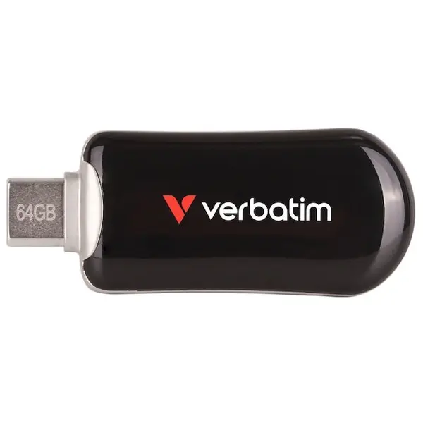 Verbatim Stick Memorie Verbatim Plectra, USB-C, 3.2 Gen 1, 64 GB, Negru