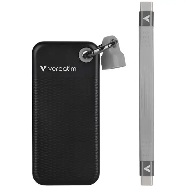 Verbatim Stocare externa SSD Extern Verbatim Pocket, 512GB, USB-C 3.2 Gen 2, Negru-Gri