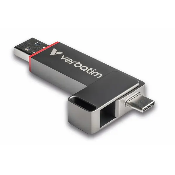 Verbatim USB Drive Dual QuickStick VerbatimSSD perfromance, 1TB, USB-C, USB-A, USB 3.2, Gen 1