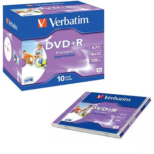 Verbatim Verbatim Dvd+R 4.7gb, 16x, Jewel Case, Printabil, 1buc