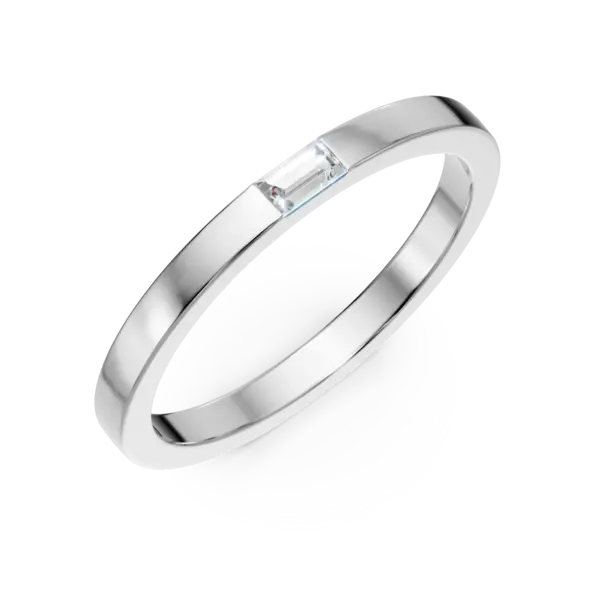 Verigheta aur model BAGUETTE pentru ea cu diamant create in laborator