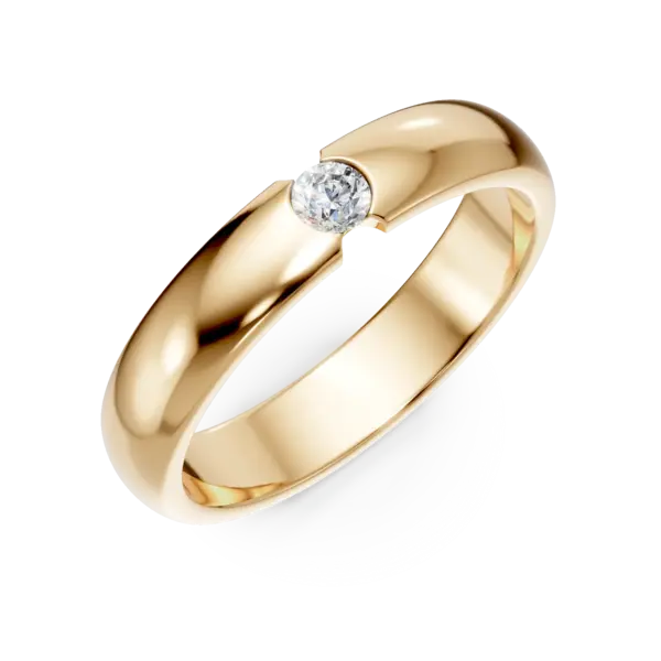Verigheta aur model CALLIE pentru ea cu diamant create in laborator