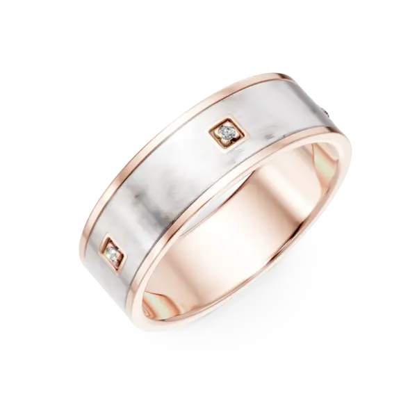Verigheta aur si ceramica model FLAIR pentru ea cu diamante