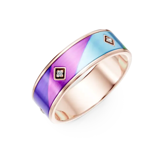 Verigheta aur si ceramica model VIVID pentru ea cu diamante
