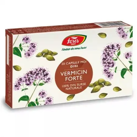 Vermicin Forte, 20 capsule moi, Fares