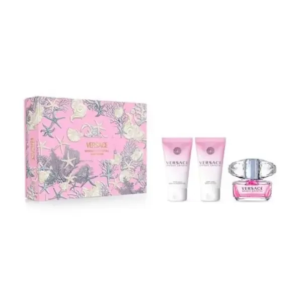 Versace Bright Crystal Set cadou pentru femei Volum 50 ml EDT + 50 ml loțiune de corp + 50 ml gel de duș
