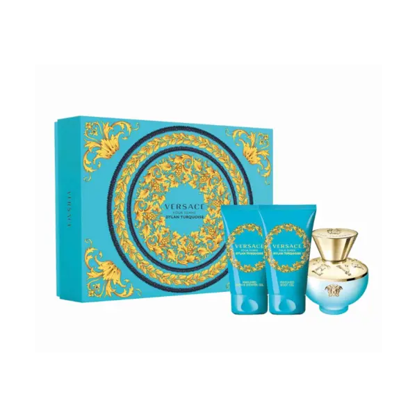 Versace Dylan Turquoise Set cadou pentru femei Volum EDT 50 ml + 50 ml gel de duș + 50 ml loțiune de corp