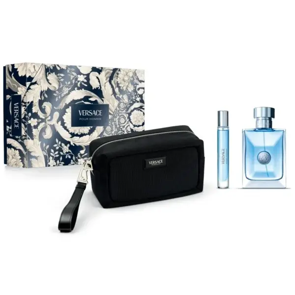 Versace Pour Homme Set cadou pentru bărbați Volum EDT 100 ml + EDT 10 ml + geantă de toaletă