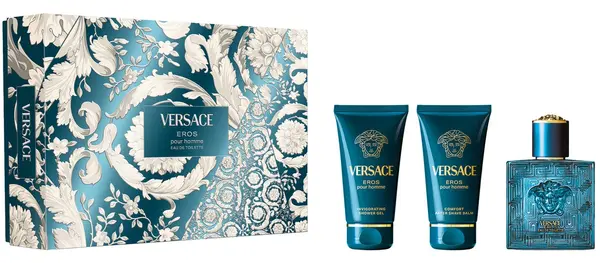 Versace Set Eros - Apă de toaletă, Gel de duș și Balsam după ras, 3 х 50 ml