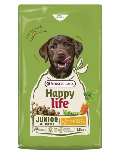 VERSELE-LAGA Happy Life Junior with Chicken 7,5 kg hrană căței și câini tineri