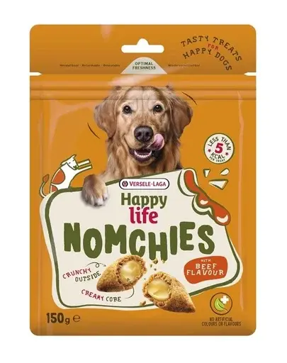 VERSELE-LAGA Happy Life Snack Nomchies Beef 150g snack câini pentru dinți sănătoși