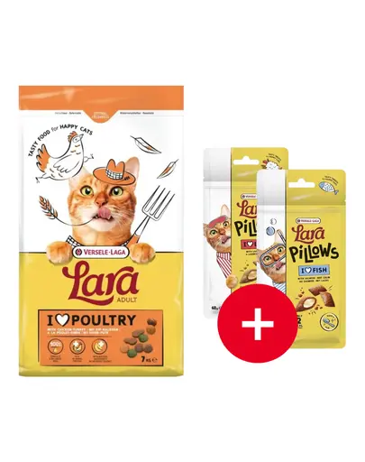 VERSELE-LAGA Lara Adult Turkey and Chicken 7 kg pui și curcan + 2 recompense GRATIS