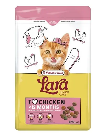 VERSELE-LAGA Lara Junior Chicken 950 g hrană pisoi și pisici tinere, cu pui