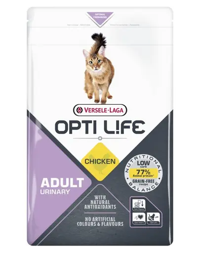 VERSELE-LAGA Opti Life Cat Adult Urinary Chicken 2.5 kg hrana pisici pentru protectia tractului urinar, cu pui
