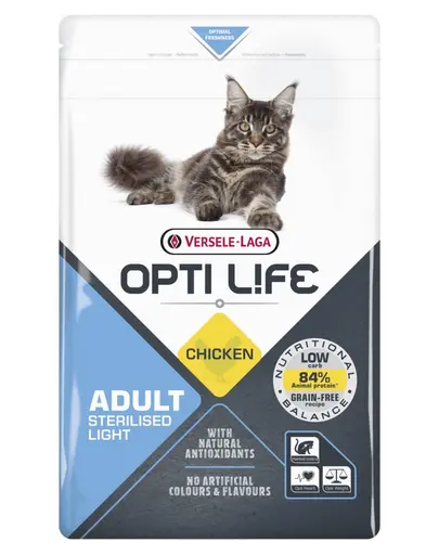 VERSELE-LAGA Opti Life Cat Sterlised/Light Chicken 1 kg hrana pisici sterilizate, cu pui
