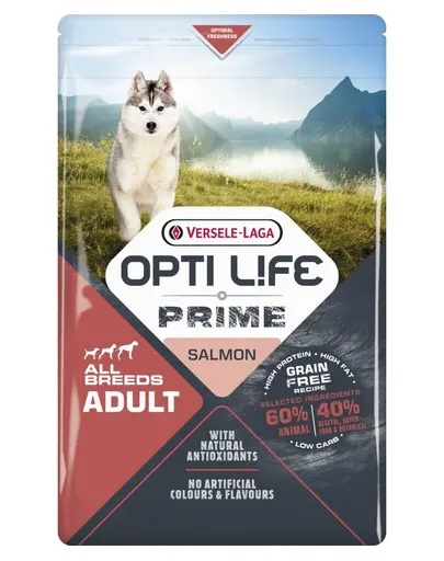 VERSELE-LAGA Opti Life Prime Adult Salmon Hrana uscata pentru caini adulti, cu somon 12,5kg