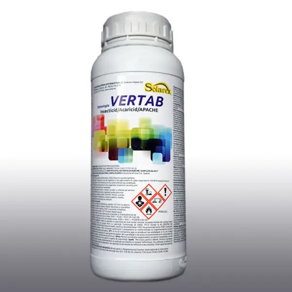 Vertab 10 ml, insecticid acaricid de contact si ingestie, Afrasa (vita de vie, mar, par, piersic, tomate, vinete, salata, pepeni, dovleac, dovlecei, castraveti, capsuni) - Default Title