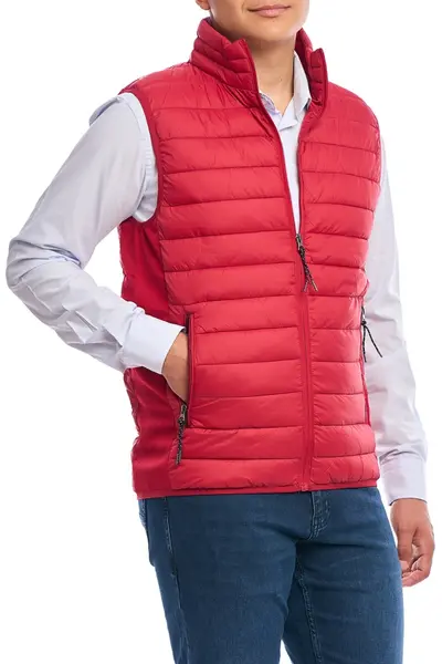 Vesta barbati subtire, Urban fit, rosu rubiniu (Marime vesta: 3XL)