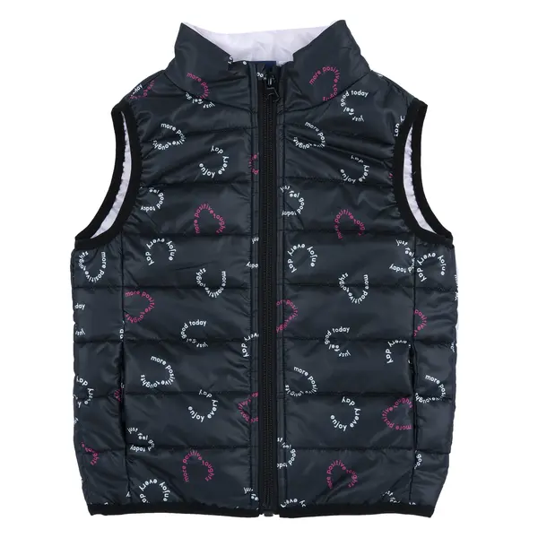Vesta copii Chicco matlasata, negru, 85667-65CLT