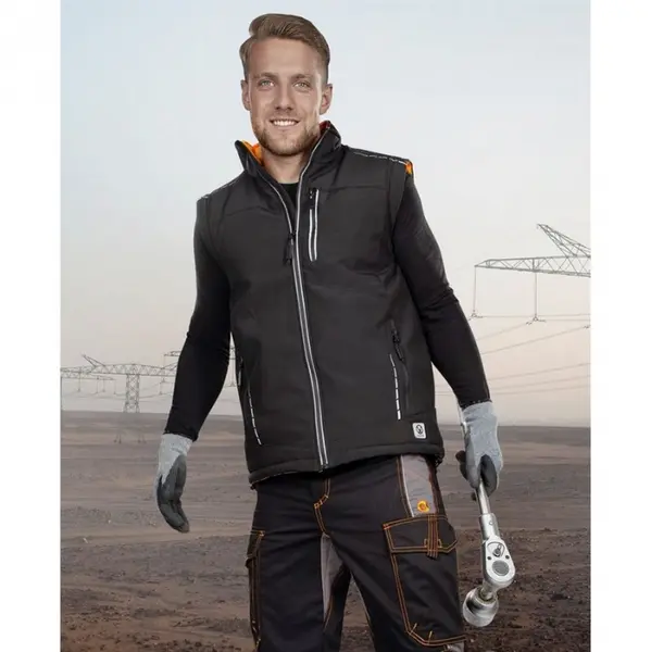 Vesta de iarna neagra softshell Ardon VISION WR, culoarea negru, 100% poliester, 285g mp S, NEGRU