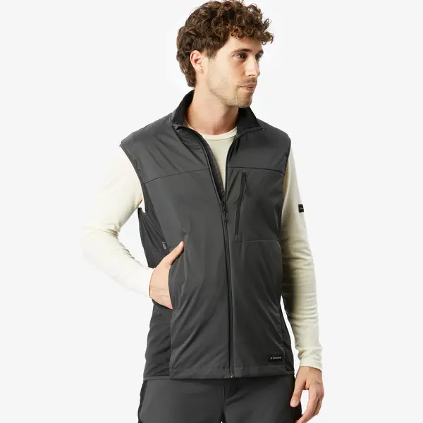 Vestă MT500 Protecție vânt Softshell Trekking la munte Negru Bărbați