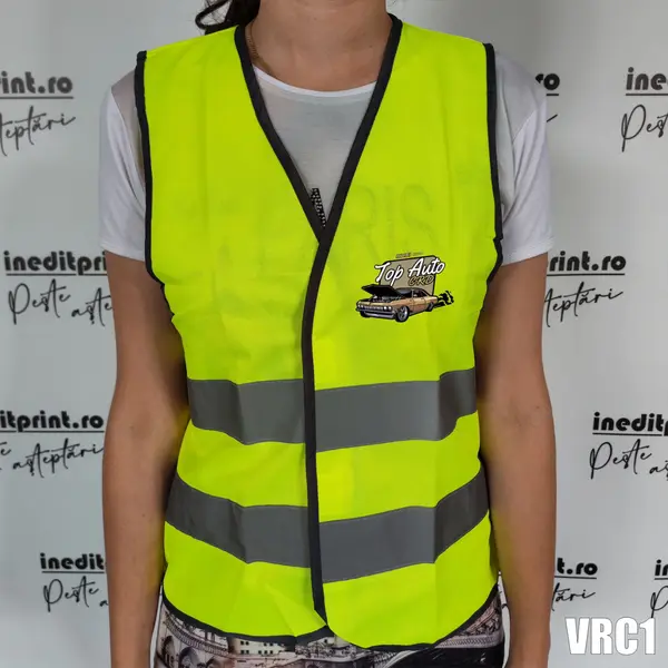 Vesta personalizabila reflectorizanta pentru COPII - VC1 L (10-12), Galben fluorescent