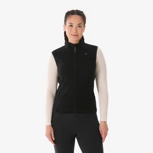 Vestă polar Drumeție la munte MH100 Negru Damă