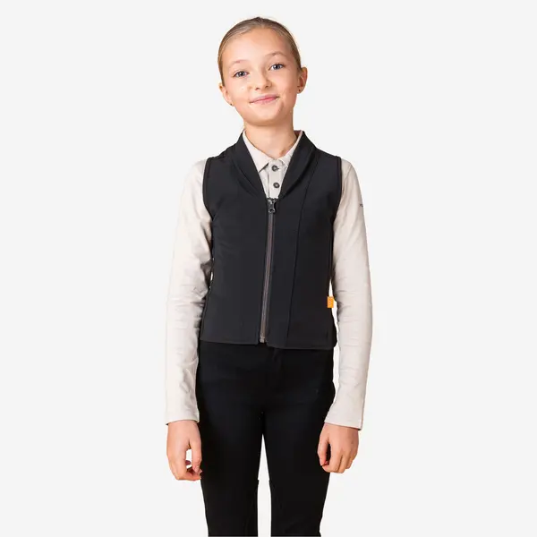 Vestă Protecţie Dorsală 500 D3O® echitație Negru Copii