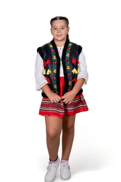 Vesta traditionala fetite cu blanita