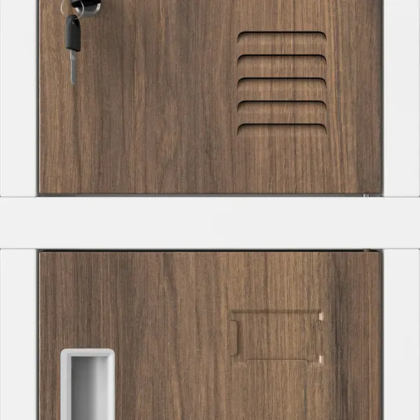 Vestiar SSM alb / nuc: Eco Design ROBERT, 1360 x 1720 x 450 mm Dulap social BHP cu compartimente alb / nuc, 1360x1720x450 mm: ROBERT Eco Design
