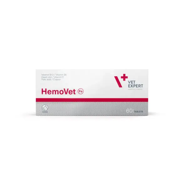 VET EXPERT Hemovet, supliment sistem cardio-vascular câini, comprimate VET EXPERT Hemovet, XS-XL, supliment sistem cardio-vascular câini, cutie, 60 comprimate